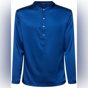 TOM FORD
Henley Long-Sleeve Silk pajama shirt NWOT